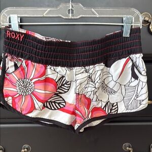 Roxy Black and Pink Floral Board Shorts